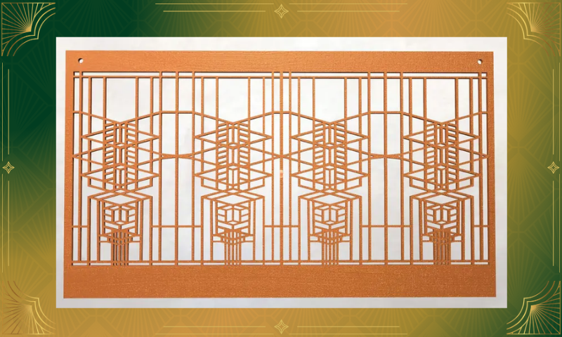 ROBIE HOUSE INSPIRED WALL HANGING. PROVIDED BY: CS DESIGN INC.
