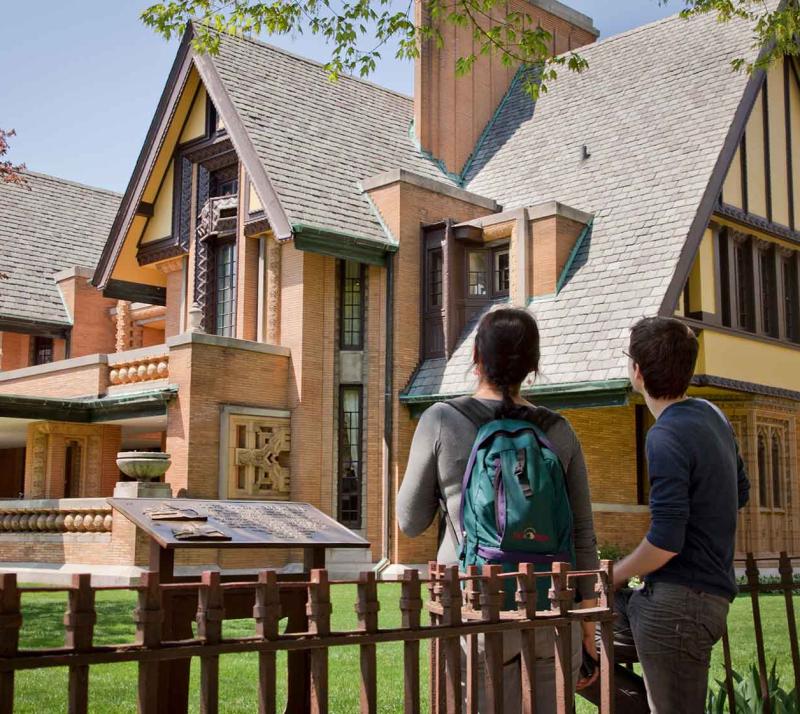 wright around oak park